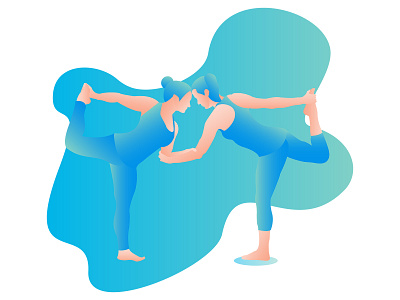 Yoga Illustration art blue charactedesign character character art illustration woman yoga