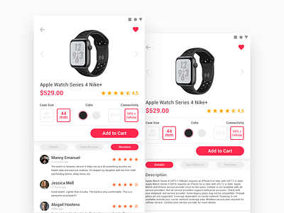 E - Commerce Concept - Smartwatch apple watch apps ecommerce intaraction design mobile apps nike shop smartwatch ui ui design uiux ux