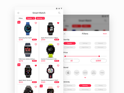 E - Commerce Concept - Smartwatch 1 apple watch apps ecommerce filters interaction design mobile apps nike smartwatch ui ui design ui ux ux