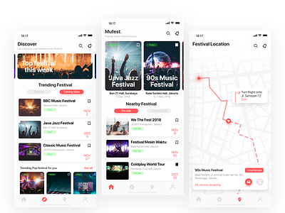 Music Festival Apps apps apps design discover event app festival app interaction interaction design location mobile app music event music festival ui ui design ui ux uiux ux