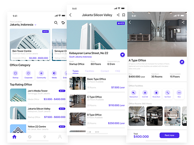 Office Rent Apps apps apps design interaction mobile app office office rent rent ui ui design uiux ux
