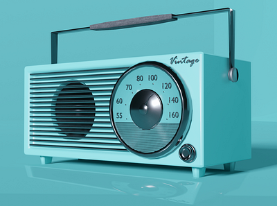 Vintage radio 3D render 3d 3d art 3d artist 3dblender 3dwork blender blender3d blendercycles cycles cyclesrender render rendering renders vintage vintageradio