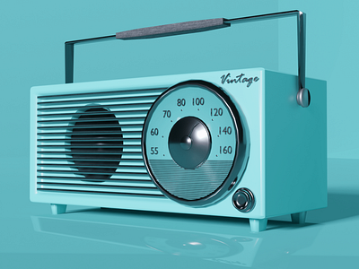 Vintage radio 3D render 3d 3d art 3d artist 3dblender 3dwork blender blender3d blendercycles cycles cyclesrender render rendering renders vintage vintageradio