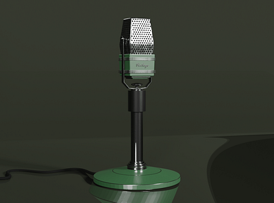 Vintage microphone 3d 3d art 3d artist 3dart art blender blender3d blendercycles cyclesrender design microphone render vintage