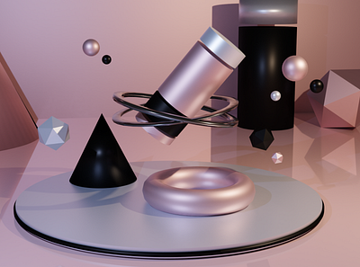 Geometrical 3D objects 3d 3d art 3d artist 3dprogress artwork blender blender3d blendercycles cyclesrender render