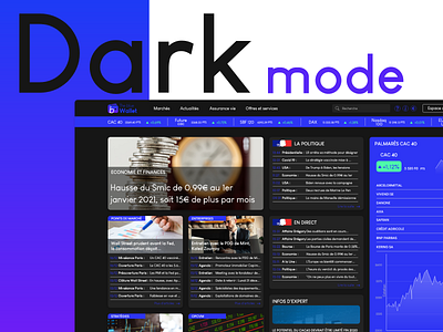 Webdesign The Blue Wallet branding darkmode design finance investment ui uidesign uidesigner webdesign website