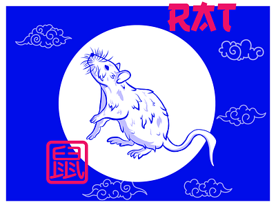 Chinese Zodiac Rat astrology chinese design illustration vector zodiac