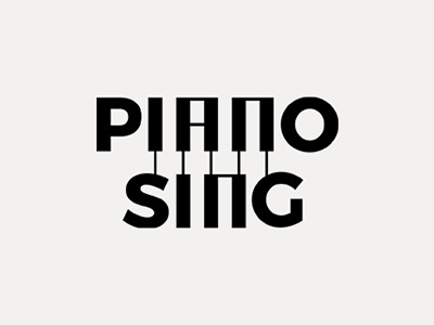 Piano Sing logo logo design piano logo