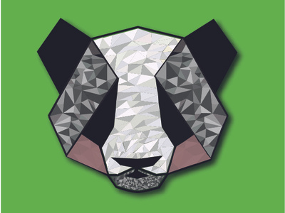 Panda flatdesign illustraton illustrator panda panda bear pandalove pattern poly portrait polyart poster