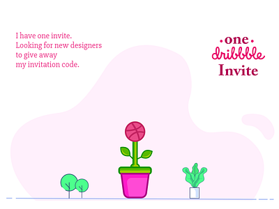 Invite debutshot design dribbble ball dribbleinvite flatdesign illustrator vector