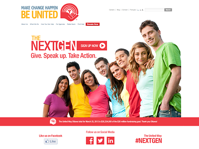 United Way Website branding charity web website