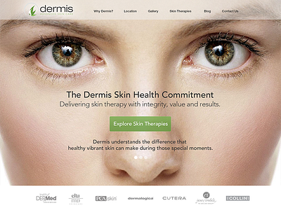 Skin Care Company Website beauty concept health skincare website