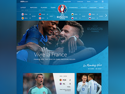 EUFA Euro 2016 active eufa euro football france soccer sports web website worldcup