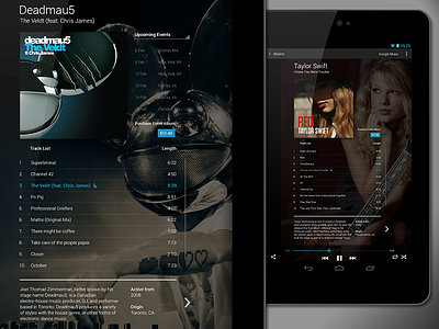 Google Music Player (unofficial concept) android app application concept google interface music tablet ui