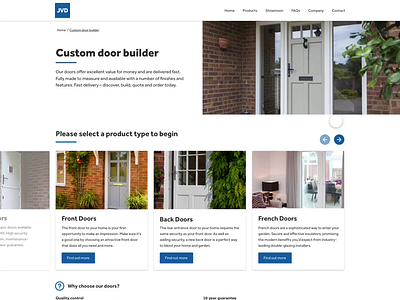 Product discovery web app custom discovery doors experience order product webapp webtool