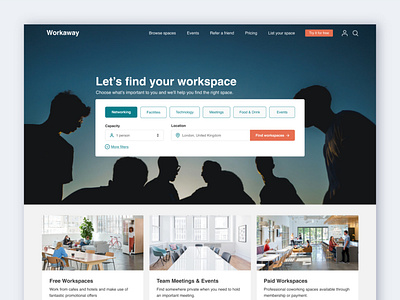 Workaway landing page