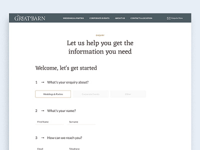 The Great Barn - Enquiry Page