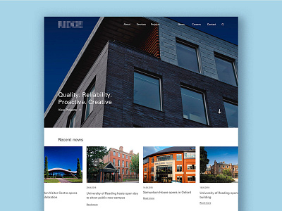 Architect landing page concept carousel fullscreen homepage landingpage