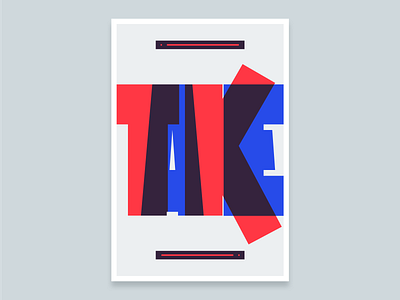 TAKE! poster poster design print typography