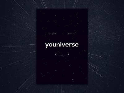 youniverse black poster poster design print space typography