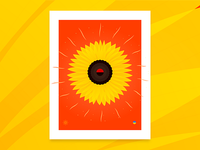 Ukrainian Sun poster poster design sunflower ukraine