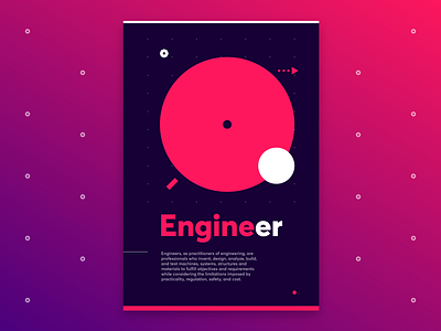 Engineer engineer pink poster poster design