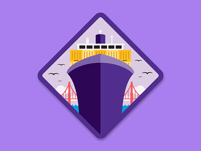 Big Shipper Merit Badge big shipper illustration impact merit badge ship sticker