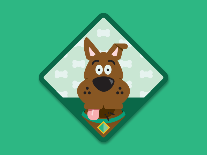 Scooby Doo(er) Merit Badge citizenship scooby doo illustration sticker merit badge