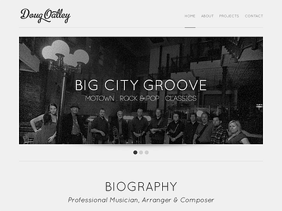 New website for Doug Oatley custom font graphic design ui ui design ux web design