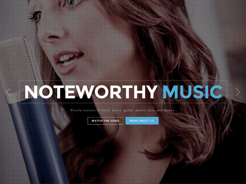 Noteworthy Music Website css design development html ui ux website