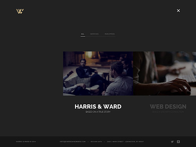 Harris & Ward - Site Mock design marketing agency web design