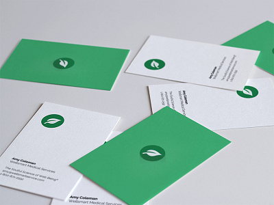 Healthy Natural Business Cards business card design clean minimal