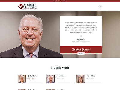 Sturgil Mock #members design landing page mock design web design