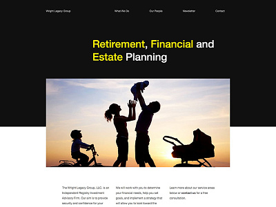 New website for Wright Legacy Group clean design minimal web web design