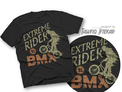 Extreme BMX Rider bike stunt bmx cycling extreme sports t shirt design