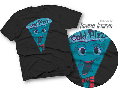 Cold pizza cold pizza digital drawing funny pizza t shirt design pizza character design