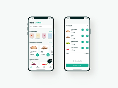 Grocery shopping mobile app