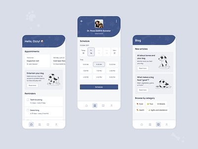 Dog health mobile app