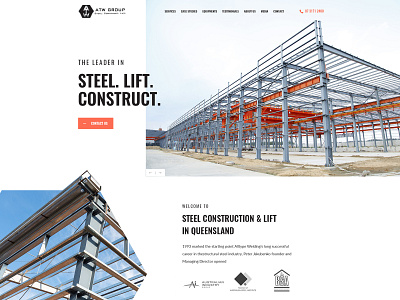 Construction Website Theme adobe illustrator adobe photoshop graphic designer graphicdesign landingpage landingpagedesign web design webdesign website website design