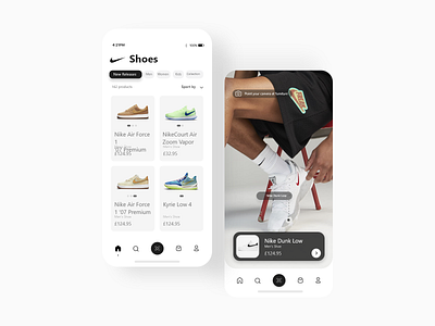 Nike Store Ui Concept app design icon typography ui ux