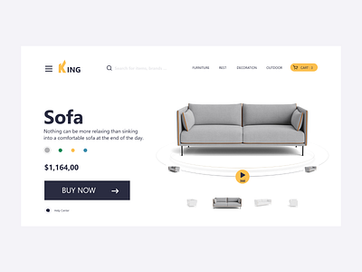 Ui concet - Sofa app design ui ux