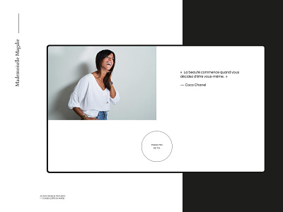 Mademoiselle Magalie Website call to action fashion fashion design grid interface layout light design minimal relooking ui ux webdesign website whitespace