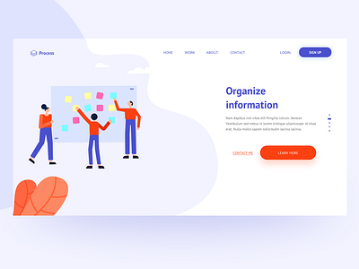 Process Design app colors design flat design header illustrations sketchapp teamwork ui ui design user experience web designers