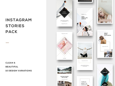 Instagram Stories Pack blogger bundle canva design graphic instagram lifestyle media minimalists photoshop premade social
