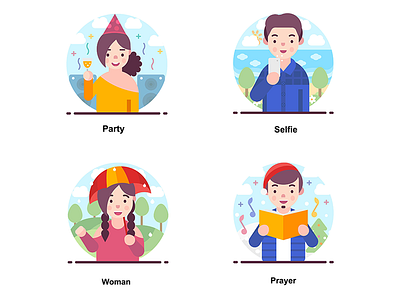 Avatar Happy avatar design human illustrations people smiling vectors