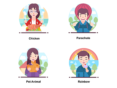 Avatar Happy avatar design happy human illustration illustrations people smiling vectors