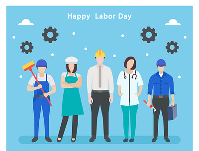 Labor Day celebration happy labor day illustration illustration design labor day labour vector vectors
