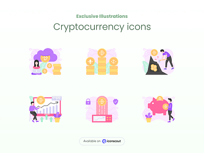 Cryptocurrency illustrations