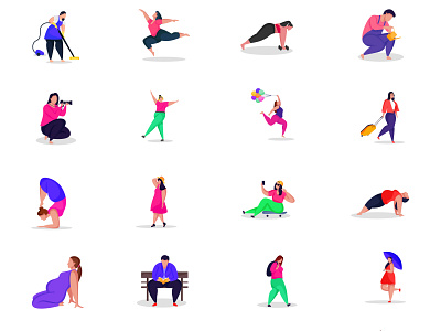 Characters avatar characters icons illustration illustrations man pregnant woman vector vectors woman