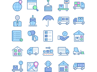 Logistic And Delivery 2 Filled Outline